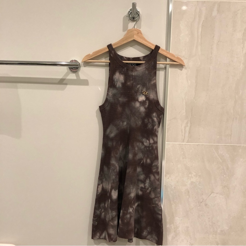 DIESEL M-Eugenie Acid Wash Dress Grey